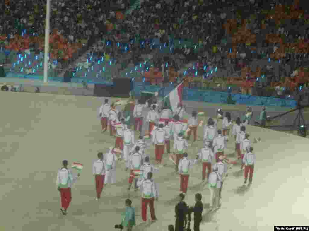 South Korea -- Tajik athletes in the Asian Games in South Korea, 20Sep2014