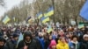Russia's occupation of Mariupol in March sparked large pro-Ukrainian protests. (file photo)