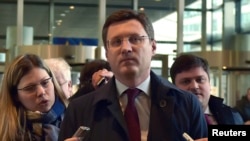 Олександр Новак у будівлі Європейської комісії у Брюсселі, 2 березня 2015 року