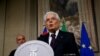 Sergio Mattarella u obraćanju novinarima nakon sastanka sa Giuseppeom Conteom, Rim.