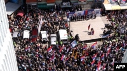 Mitrovica: Protest zbog sporazuma Srbije i Kosova, 22. april 2013.