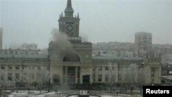 Момент вибуху на вокзалі у Волгограді, 29 грудня 2013 року