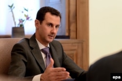 The United States and its allies have insisted that Bashar al-Assad (pictured) cannot be part of any peaceful resolution to the conflict in Syria. (file photo)