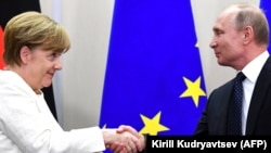 Ангела Меркель и Владимир Путин