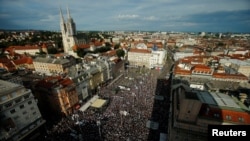 Protesti u centru Zagreba 2016. godine