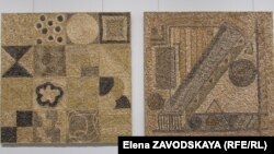 Руслан Мазло, панно из рогоза и циновок