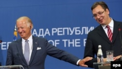 Džozef Bajden i Aleksandar Vučić, Beograd