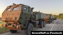 Raketni sistemi HIMARS koje su SAD isporučile Ukrajini, blizu Zaporožja u julu 2022.