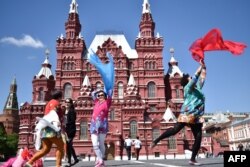 Turisti na Crvenom trgu, Moskva