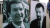 Патрэты Віктара Ганчара і Анатоля Красоўскага на адной з акцый салідарнасьці