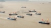 Китайские рыболовные суда в Восточно-Китайском море. 16 сентября 2012 г