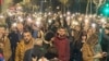 Neformalna grupa studenata "Kamo śutra?" i brojni građani blokirali su most "Blaža Jovanovića" u centru Podgorice, tražeći smjenu čelnika sektora bezbjednosti. Crna Gora, 1. februar 2025.