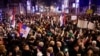 Some media estimated the crowd at about 5,000 people.