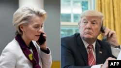 Президентка Єврокомісії Урсула фон дер Ляєн (л) і президент США Дональд Трамп, фото ілюстративне
