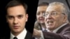 Заместитель главного редактора журнала "Сноб" Ренат Давлетгильдеев (слева), лидер фракции ЛДПР в Госдуме Владимир Жириновский