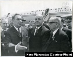 ლეონიდ ბრეჟნევი, ვასილ მჟავანაძე, ნიკო მუსხელიშვილი