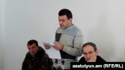 Armenia -- Opposition leader Nikol Pashinian at a court hearing held in Artik prison, 18Feb2011