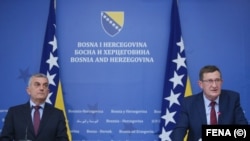 Ministar komunikacija i prometa BiH Vojin Mitrović i ministar kapitalnih investicija Crne Gore Mladen Bojanić.