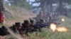 Sjevernokorejski vojnici treniraju 11. septembra 2024. u bazi Korejske narodne armije (KPA) na neotkrivenoj lokaciji u Sjevernoj Koreji. 