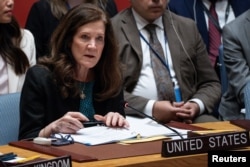 Исполняющая обязанности посла США в ООН Дороти Ши выступает на Совете Безопасности ООН