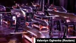 Українські безпілотники «Пекло» під час виставки до Дня Збройних сил України. Київ, 6 грудня 2024 року