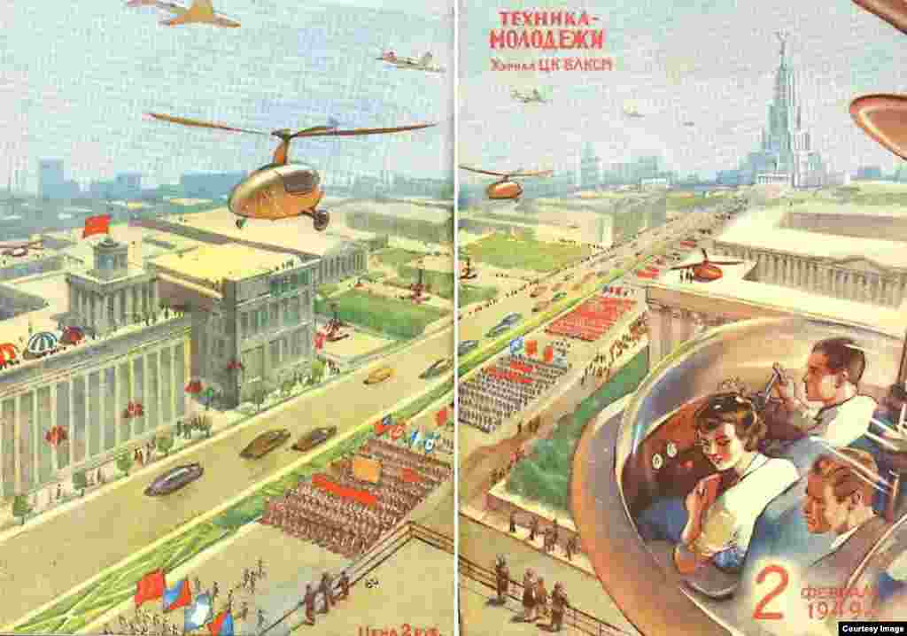 Lični helikopteri sa upitnim tehničkim atributima lete iznad marša u Moskvi.