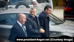 Ramuš Haradinaj, Hašim Tači i Kadri Veselji