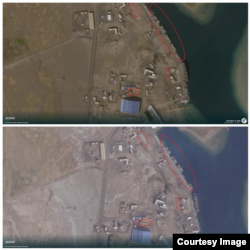 Satelitski snimci pokazuju aktivnosti u ruskoj pomorskoj bazi u Sudanu između 16. novembra i 10. decembra. Izvor: Planet Labs.