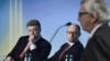 Петр Порошенко, Арсений Яценюк, Жан-Клод Юнкер. Киев, 28.04.2015 