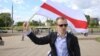 Зьміцер Дашкевіч падчас адной з акцыяў «Маладога фронту»