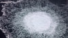 A gas leak from Nord stream 1 is seen in the Swedish economic zone in the Baltic Sea in this picture taken by a Swedish Coast Guard aircraft on September 28, 2022. 